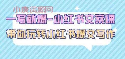 一写就爆-小红书文案课:带你玩转小红收爆文写作(45节课)