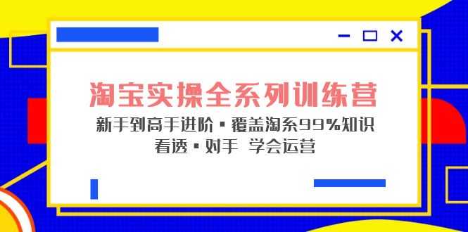 淘宝实战宝典+淘系全系列进阶,初级到进阶,覆盖淘系99%的知识,
