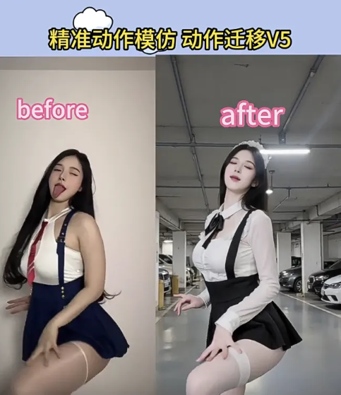 AI脸部表情模仿 AI动作模仿 AI动作迁移 替换视频背景 AI舞蹈视频